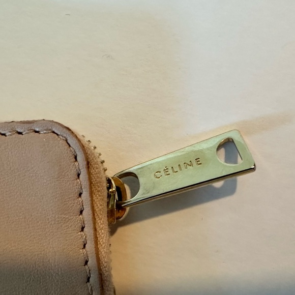 Celine two tone leather clutch pouch - black & beige - Picture 6 of 8